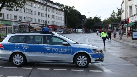 Un coche de la Polic&iacute;a en Hamburgo