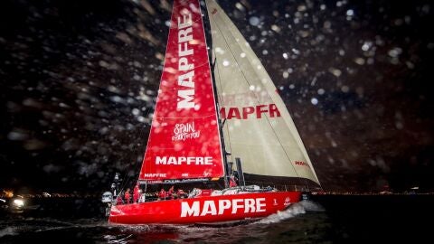 El 'MAPFRE', a su llegada a Melbourne