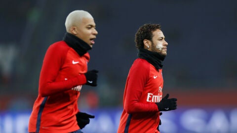 El PSG durante un entrenamiento