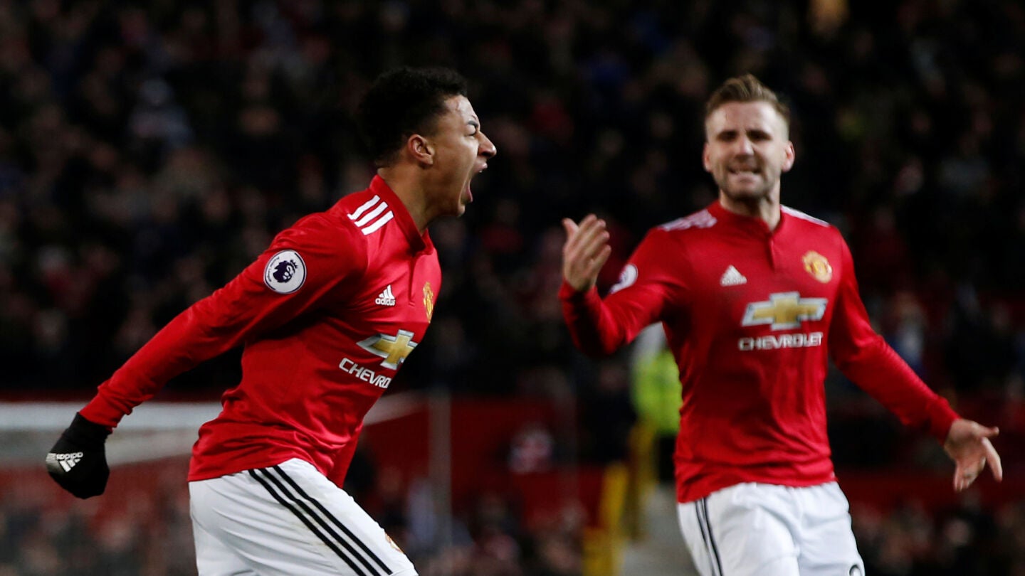 Lingard celebra su doblete ante el Burnley