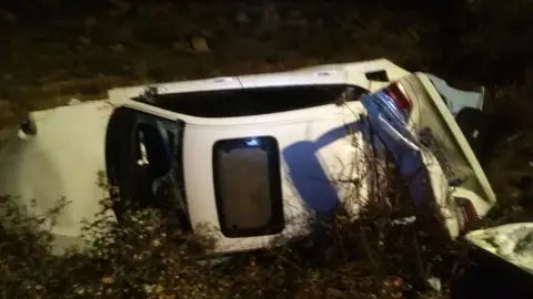 Así quedó el coche de Marcelino Así quedó el coche de Marcelino