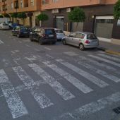 Paso de peatones de Mislata (Valencia) donde ha tenido lugar el atropello