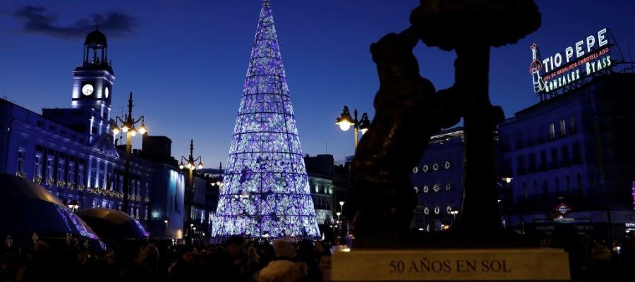 Puerta del Sol de Madrid en Navidad Puerta del Sol de Madrid en Navidad