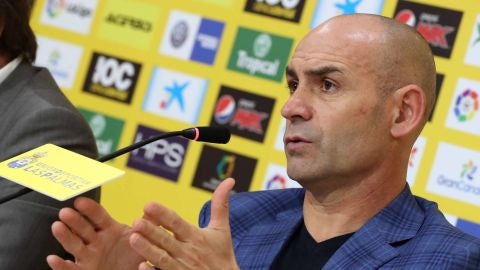 Paco J&eacute;mez, durante su presentaci&oacute;n con Las Palmas