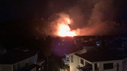 El incendio declarado en Mallorca