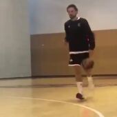 Sergio Llull corre durante su proceso de recuperación