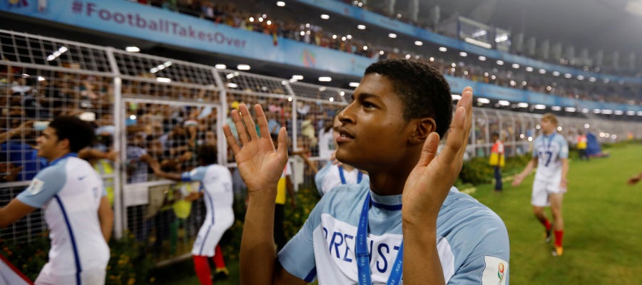 Rhian Brewster, tras ganar a España en el Mundial sub-17 Rhian Brewster, tras ganar a España en el Mundial sub-17