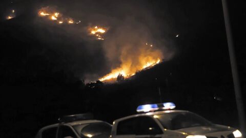 Incendio forestal del Coll de S&iacute;ller, entre Pollen&ccedil;a y el Port de Pollen&ccedil;a