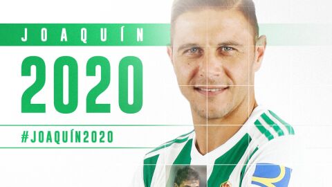 Joaqu&iacute;n ampl&iacute;a su contrato con el Betis hasta 2020