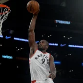 Ibaka hace un mate durante un partido con los Raptors Ibaka hace un mate durante un partido con los Raptors