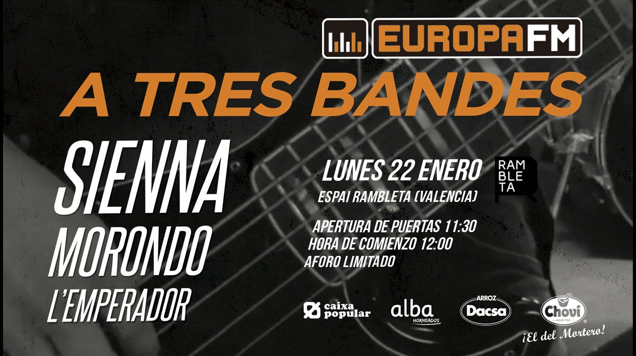 Europa FM emisora del grupo Atresmedia en Valencia, junto con Onda Cero y Melodía FM, apuesta por la música valenciana en horario matinal Europa FM emisora del grupo Atresmedia en Valencia, junto con Onda Cero y Melodía FM, apuesta por la música valenciana en horario matinal