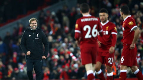 Klopp celebrando el triunfo