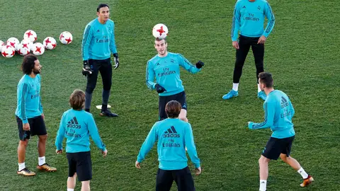 El Real Madrid, en un entrenamiento El Real Madrid, en un entrenamiento