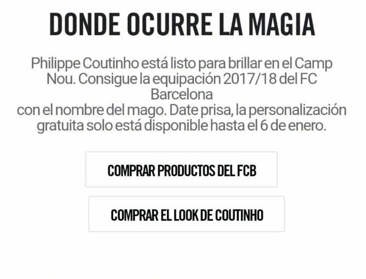 ¿Hackeo o adelanto? La marca que viste al Barcelona anuncia el fichaje de Coutinho ¿Hackeo o adelanto? La marca que viste al Barcelona anuncia el fichaje de Coutinho