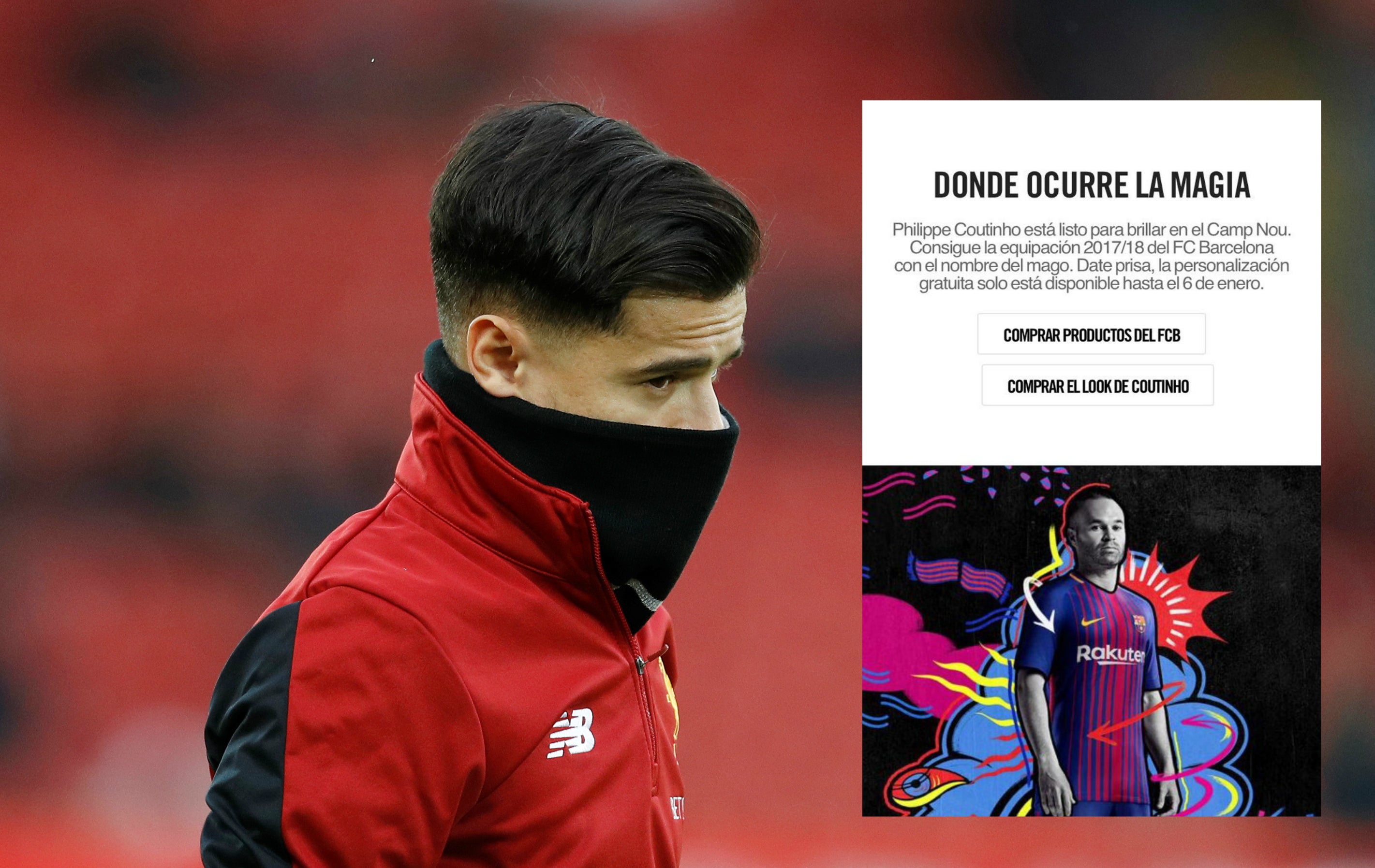 El Liverpool demandará a Nike por 'anunciar' el fichaje de Coutinho por el Barcelona El Liverpool demandará a Nike por 'anunciar' el fichaje de Coutinho por el Barcelona