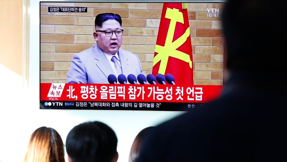 El líder norcoreano, Kim Jong-un, en su tradicional discurso de Año Nuevo