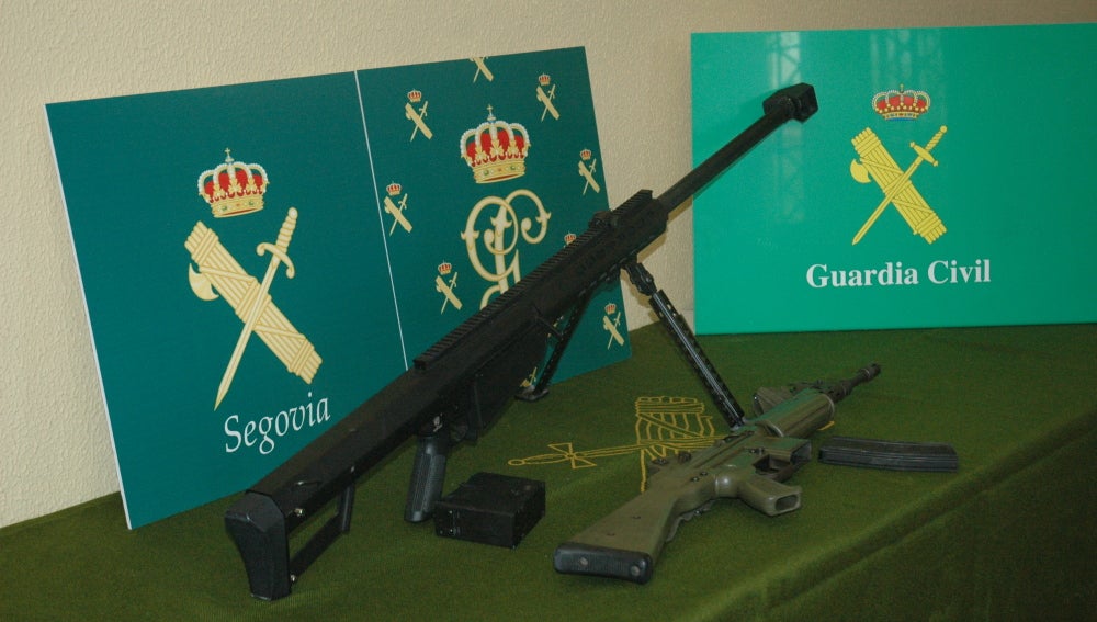Armas incautadas por la Guardia Civil de Segovia