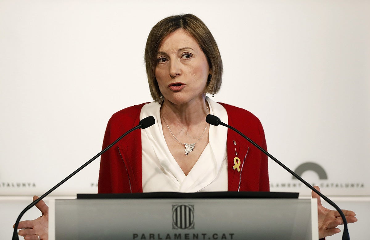 Forcadell prevé ser solo diputada y respeta las declaraciones de los presos Forcadell prevé ser solo diputada y respeta las declaraciones de los presos