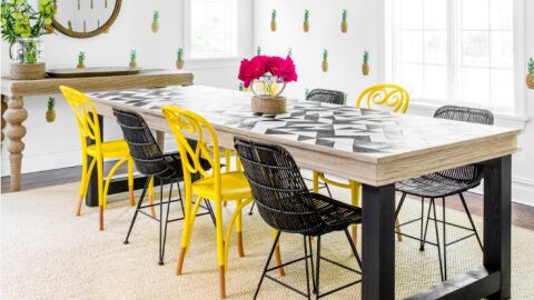 Pi&ntilde;as decorativas en el comedor