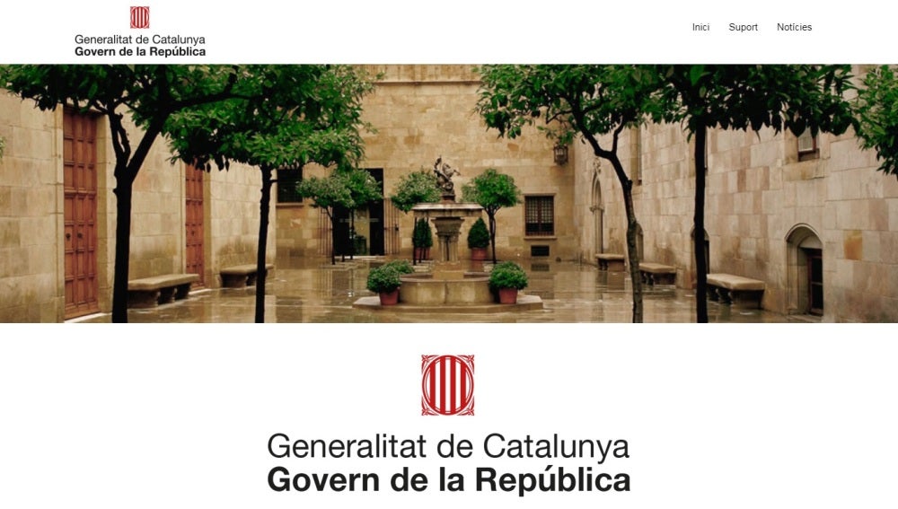 La página web 'Govern de la República'