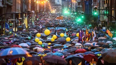 Manifestaci&oacute;n Bilbao contra la dispersi&oacute;n de presos de ETA