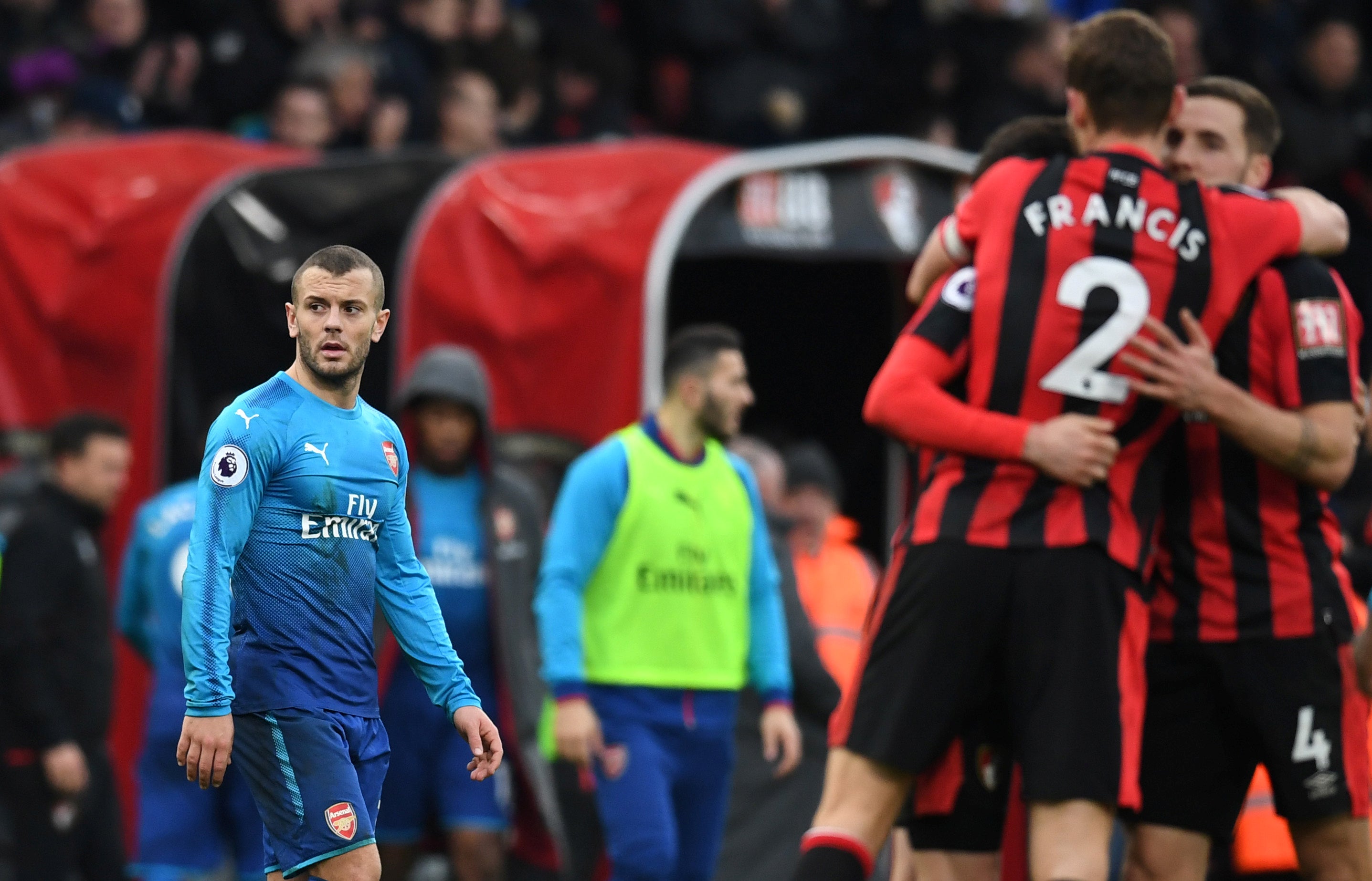 Un Arsenal sin Alexis y sin Ozil cae en cinco minutos en el estadio del Bournemouth Un Arsenal sin Alexis y sin Ozil cae en cinco minutos en el estadio del Bournemouth