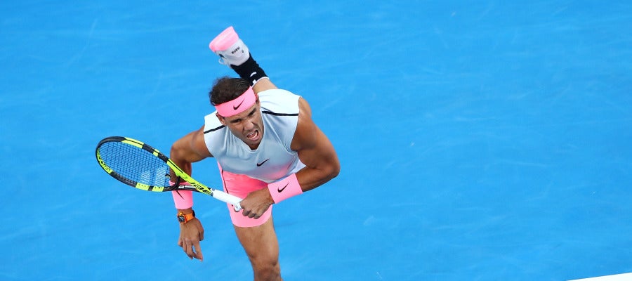 Rafa Nadal, durante su debut en el Open de Australia Rafa Nadal, durante su debut en el Open de Australia