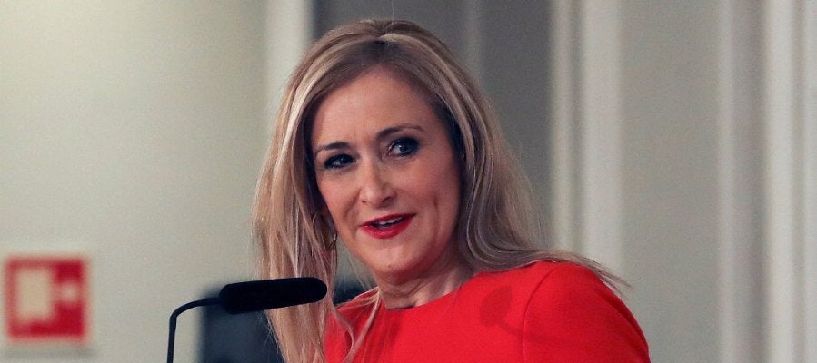 Cristina Cifuentes durante un desayuno informativo Cristina Cifuentes durante un desayuno informativo