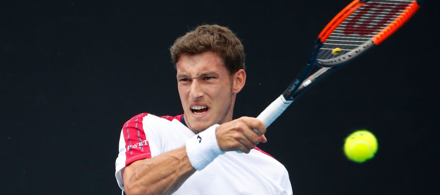 Pablo Carreño, durante su debut en el Open de Australia Pablo Carreño, durante su debut en el Open de Australia