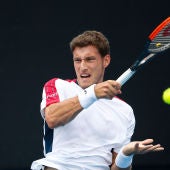 Pablo Carreño, durante su debut en el Open de Australia