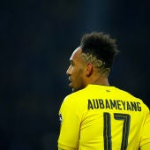 Aubameyang, durante un partido con el Borussia Dortmund