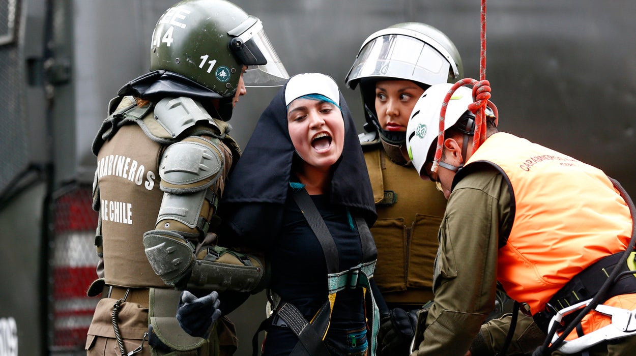 Al menos 30 personas detenidas en sur de Chile en el primer día de la visita papal Al menos 30 personas detenidas en sur de Chile en el primer día de la visita papal