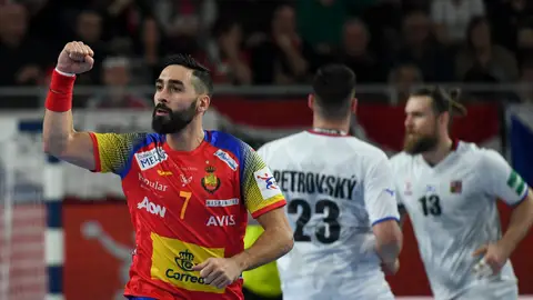 El jugador de balonmano Valero Rivera El jugador de balonmano Valero Rivera