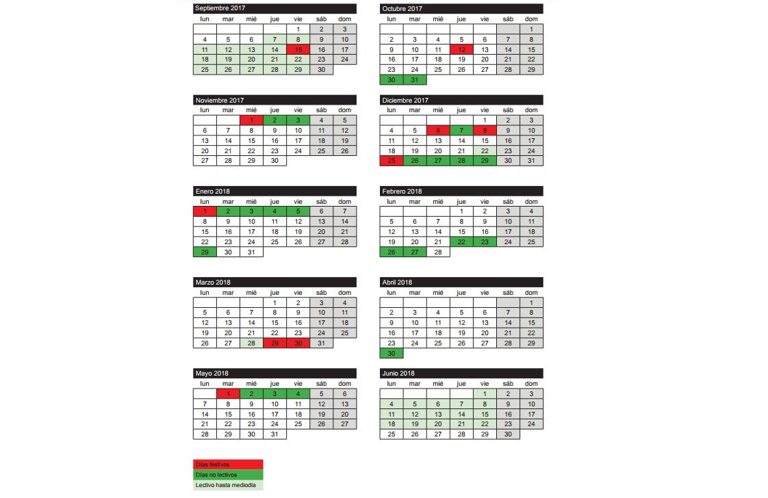 Calendario escolar y académico 2018 en Cantabria: todos los festivos y vacaciones del curso Calendario escolar y académico 2018 en Cantabria: todos los festivos y vacaciones del curso