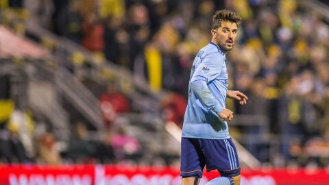 Villa, durante un partido con el New York City