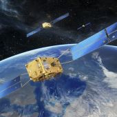Fotografía facilitada por la Agencia Espacial Europea (ESA) del sistema de navegación por satélite Galileo.