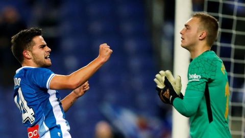 &Oacute;scar Melendo celebra su ante el Barcelona