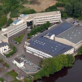 Vista aérea de la planta de Lactalis en Laval