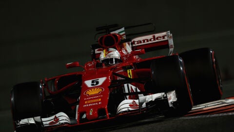 Sebastian Vettel, durante el GP de Abu Dabi de 2017