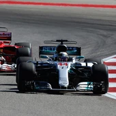 Hamilton y Vettel, durante el GP de Estados Unidos de 2017 Hamilton y Vettel, durante el GP de Estados Unidos de 2017