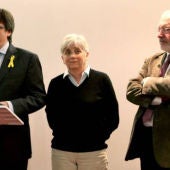 Carles Puigdemont, Clara Ponsatí y Lluís Puig