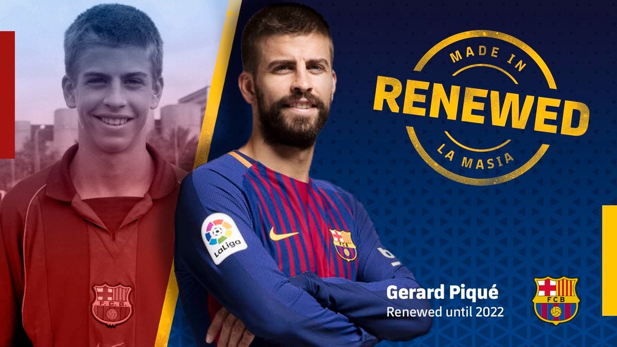 Piqué renueva con el Barcelona hasta 2022 Piqué renueva con el Barcelona hasta 2022