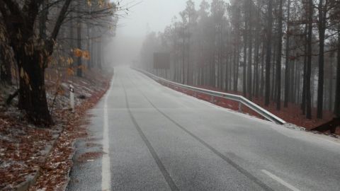 Imagen de la cumbre de Gran Canaria durante el temporal del 29 de enero de 2018