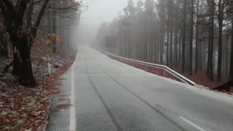 Imagen de la cumbre de Gran Canaria durante el temporal del 29 de enero de 2018 Imagen de la cumbre de Gran Canaria durante el temporal del 29 de enero de 2018