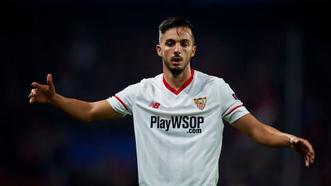 Pablo Sarabia, en un partido con el Sevilla