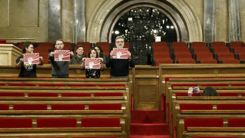 Diputados de la CUP en el Parlament