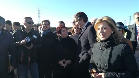 El ministro de Fomento charla con la alcaldesa de Segovia