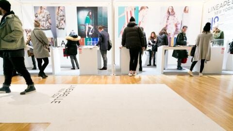Expositores en una de las ediciones d ela feria 'Lineapelle Nueva York'