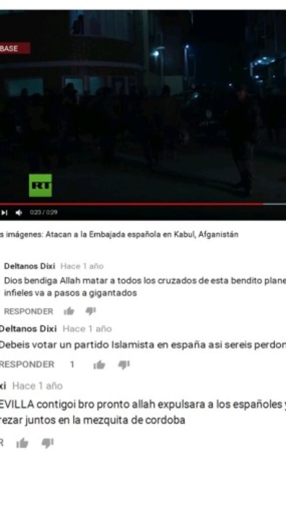 Uno de los mensajes publicados en redes sociales por el detenido en Elche 