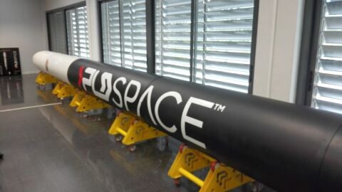 Maqueta del cohete de la compa&ntilde;&iacute;a PLD Space